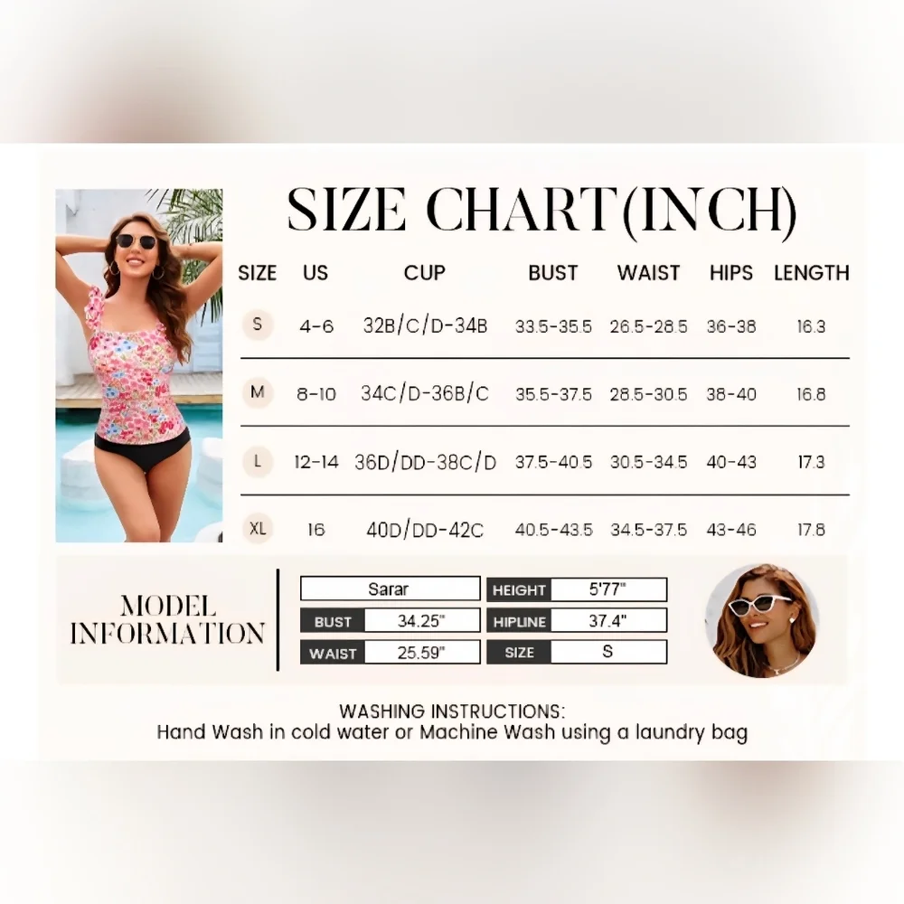 Kate Kasin 2025 Two Piece Tankini #801 - Picture 5 of 13